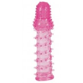 Розовая насадка с нежными шипами - 13,5 см. - Toyfa Basic - в Кисловодске купить с доставкой