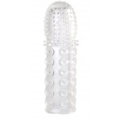 Прозрачная закрытая гелевая насадка - 13,5 см. - Toyfa Basic - в Кисловодске купить с доставкой