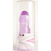 Фиолетовая гелевая насадка с шипами - 13 см. - Toyfa Basic - в Кисловодске купить с доставкой