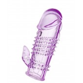 Фиолетовая насадка с коготком и шипами - 13 см. - Toyfa Basic - в Кисловодске купить с доставкой