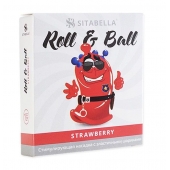 Стимулирующий презерватив-насадка Roll   Ball Strawberry - Sitabella - купить с доставкой в Кисловодске