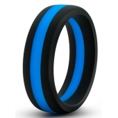 Черно-синее эрекционное кольцо Silicone Go Pro Cock Ring - Blush Novelties - в Кисловодске купить с доставкой