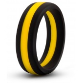 Черно-желтое силиконовое эрекционное кольцо Silicone Go Pro Cock Ring - Blush Novelties - в Кисловодске купить с доставкой