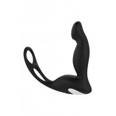 Черный вибромассажер простаты P-PLEASER W ERECTION ENHANCE - Dream Toys - в Кисловодске купить с доставкой