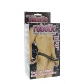 Мужской фаллопротез с вибрацией ROBOTIC MALE STRAP-ON BLACK - 17 см. - Seven Creations - купить с доставкой в Кисловодске