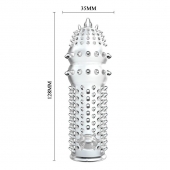 Закрытая прозрачная насадка Crystal sleeve - 14,2 см. - Erowoman-Eroman - в Кисловодске купить с доставкой