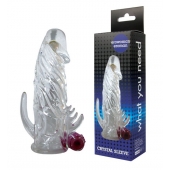 Закрытая прозрачная вибронасадка на пенис Crystal Sleeve Vibe - Erowoman-Eroman - в Кисловодске купить с доставкой