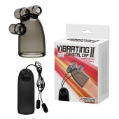 Дымчатая насадка-мастурбатор с вибрацией Vibrating Crystal Cap II - Baile - в Кисловодске купить с доставкой
