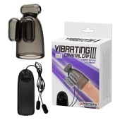 Дымчатая насадка-мастурбатор с вибрацией Vibrating Crystal Cap III - Baile - в Кисловодске купить с доставкой