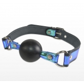 Кляп-шарик на чёрно-синих ремешках - Sitabella - купить с доставкой в Кисловодске