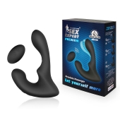 Черный силиконовый вибромассажер простаты с пультом ДУ - Sex Expert - в Кисловодске купить с доставкой