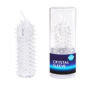 Закрытая рельефная насадка Crystal sleeve с усиками - 12 см. - Erowoman-Eroman - в Кисловодске купить с доставкой