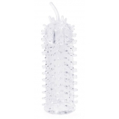 Закрытая рельефная насадка Crystal sleeve с усиками - 12 см. - Erowoman-Eroman - в Кисловодске купить с доставкой