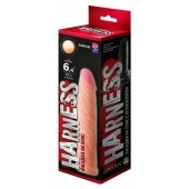 Телесная насадка без мошонки на Harness с коннектором BLACK LINE - 17,5 см. - LOVETOY (А-Полимер) - купить с доставкой в Кисловодске