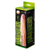 Телесная насадка с венками на Harness с коннектором GREEN LINE - 18 см. - LOVETOY (А-Полимер) - купить с доставкой в Кисловодске