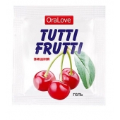 Пробник гель-смазки Tutti-frutti с вишнёвым вкусом - 4 гр. - Биоритм - купить с доставкой в Кисловодске
