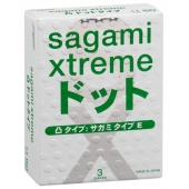 Презервативы Sagami Xtreme SUPER DOTS с точками - 3 шт. - Sagami - купить с доставкой в Кисловодске