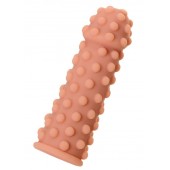 Телесная реалистичная насадка KOKOS Extreme Sleeve 02 с дополнительной стимуляцией - 12,7 см. - KOKOS - в Кисловодске купить с доставкой