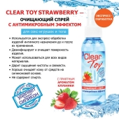 Очищающий спрей для игрушек CLEAR TOY Strawberry - 100 мл. - Биоритм - купить с доставкой в Кисловодске
