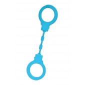 Голубые силиконовые наручники A-Toys без ключа - A-toys - купить с доставкой в Кисловодске