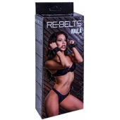 Черные кожаные наручники Naila - Rebelts - купить с доставкой в Кисловодске