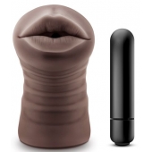 Коричневый мастурбатор-ротик Heather - Blush Novelties - в Кисловодске купить с доставкой