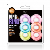 Набор из 6 эрекционных колец King of the Ring - Blush Novelties - в Кисловодске купить с доставкой