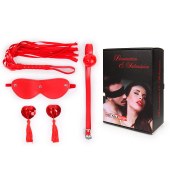 Пикантный набор БДСМ из 4 предметов в красном цвете - Notabu - купить с доставкой в Кисловодске