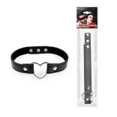 Черный ошейник с сердечком - Notabu - купить с доставкой в Кисловодске