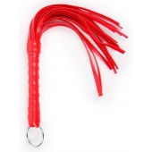 Красная плеть с рукоятью в оплетке - 28 см. - Notabu - купить с доставкой в Кисловодске