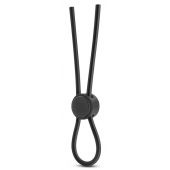 Черное силиконовое лассо на пенис SILICONE LOOP COCK RING - Blush Novelties - в Кисловодске купить с доставкой