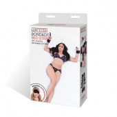 Чёрные манжеты для фиксации на кровати Bondage Bed Strap - Lux Fetish - купить с доставкой в Кисловодске