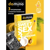 Презервативы для орального секса DOMINO Sweet Sex с ароматом тропических фруктов - 3 шт. - Domino - купить с доставкой в Кисловодске
