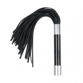 Черная плеть Easytoys Flogger With Metal Grip - 38 см. - Easy toys - купить с доставкой в Кисловодске