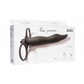 Черная вибронасадка для двойного проникновения Flirtini - 15,9 см. - Lola Games - купить с доставкой в Кисловодске