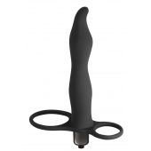 Черная вибронасадка для двойного проникновения Flirtini - 15,9 см. - Lola Games - купить с доставкой в Кисловодске