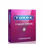 Презервативы Torex  Сладкая любовь  с ароматом клубники - 3 шт. - Torex - купить с доставкой в Кисловодске
