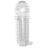 Закрытая прозрачная насадка на пенис с шипиками Nubby Sleeve - 14,5 см. - Chisa - в Кисловодске купить с доставкой