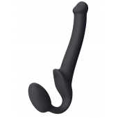 Черный безремневой страпон Silicone Bendable Strap-On S - Strap-on-me - купить с доставкой в Кисловодске