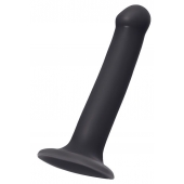 Черный фаллос на присоске Silicone Bendable Dildo M - 18 см. - Strap-on-me - купить с доставкой в Кисловодске
