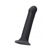 Черный фаллос на присоске Silicone Bendable Dildo L - 19 см. - Strap-on-me - купить с доставкой в Кисловодске