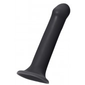 Черный фаллос на присоске Silicone Bendable Dildo L - 19 см. - Strap-on-me - купить с доставкой в Кисловодске