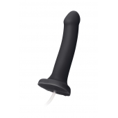 Черный фаллос с имитацией эякуляции Silicon Cum Dildo L - 19,6 см. - Strap-on-me - купить с доставкой в Кисловодске