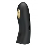 Черная вибронасадка на палец с электростимуляцией Marico - Baile - купить с доставкой в Кисловодске