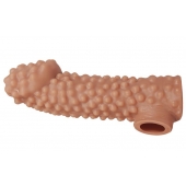 Насадка на фаллос с бугорками - 17,6 см. - KOKOS - в Кисловодске купить с доставкой