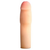 Телесная насадка-удлинитель на пенис PERFORMANCE 1.5INCH COCK XTENDER - 16 см. - Blush Novelties - в Кисловодске купить с доставкой