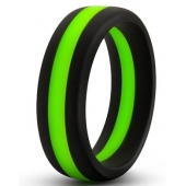 Черно-зеленое эрекционное кольцо Silicone Go Pro Cock Ring - Blush Novelties - в Кисловодске купить с доставкой