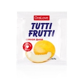 Пробник гель-смазки Tutti-frutti со вкусом сочной дыни - 4 гр. - Биоритм - купить с доставкой в Кисловодске
