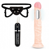 Регулируемые трусики с вибрирующей насадкой - 21 см. - Lux Fetish - купить с доставкой в Кисловодске