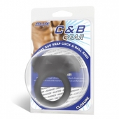 Черное двойное силиконовое кольцо С B GEAR - BlueLine - в Кисловодске купить с доставкой
